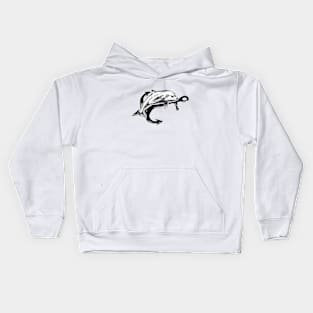 Dolphin on anchor Kids Hoodie